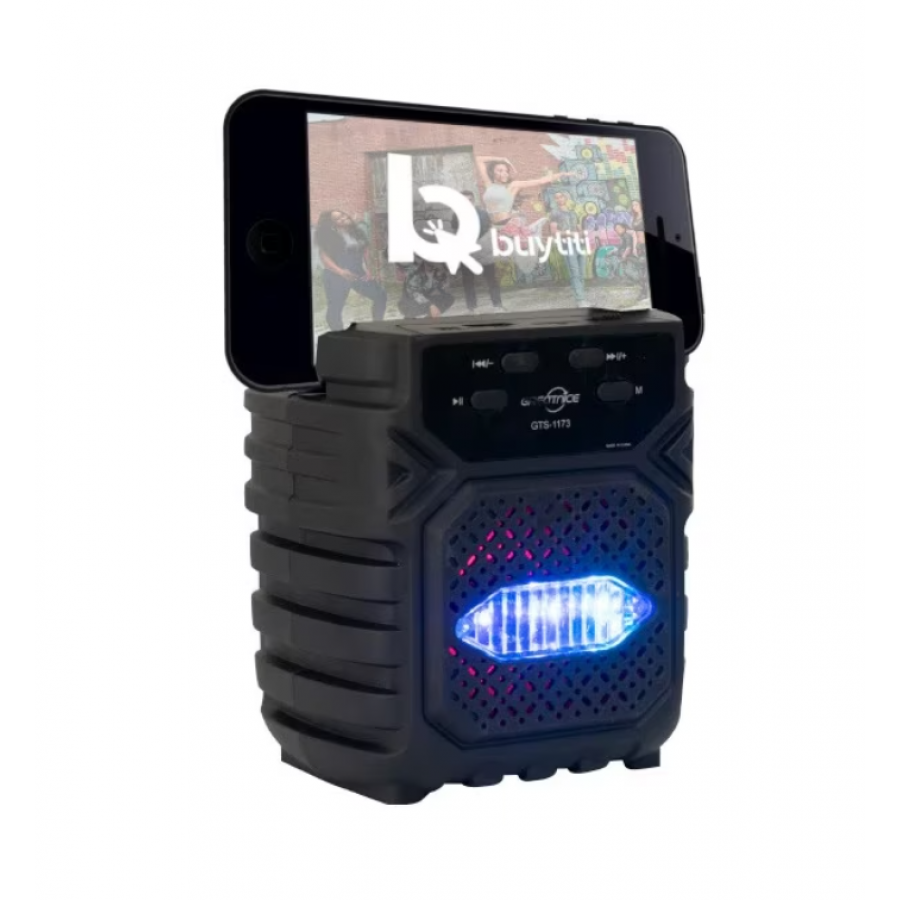 Boxa Portabila MP3 si Tehnologie Bluetooth, TF/USB, Radio FM, Maner transport, Reincarcabila, 1200 mAH, On/Off, Negru