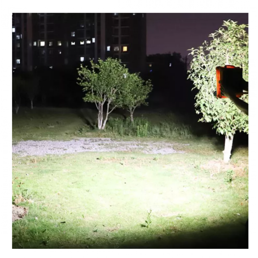 Proiector Solar LED KlaussTech, Protectie IP66, Panou Solar, 1500 mAH, Temperatura culoare 6500 K, Modern, Portocaliu