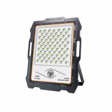 Proiector LED KlaussTech cu Panou Solar, Senzor de miscare, 200 W, 144 LED-uri, Lumina alba, Telecomanda, 1160 mAH, 730 lm, Negru