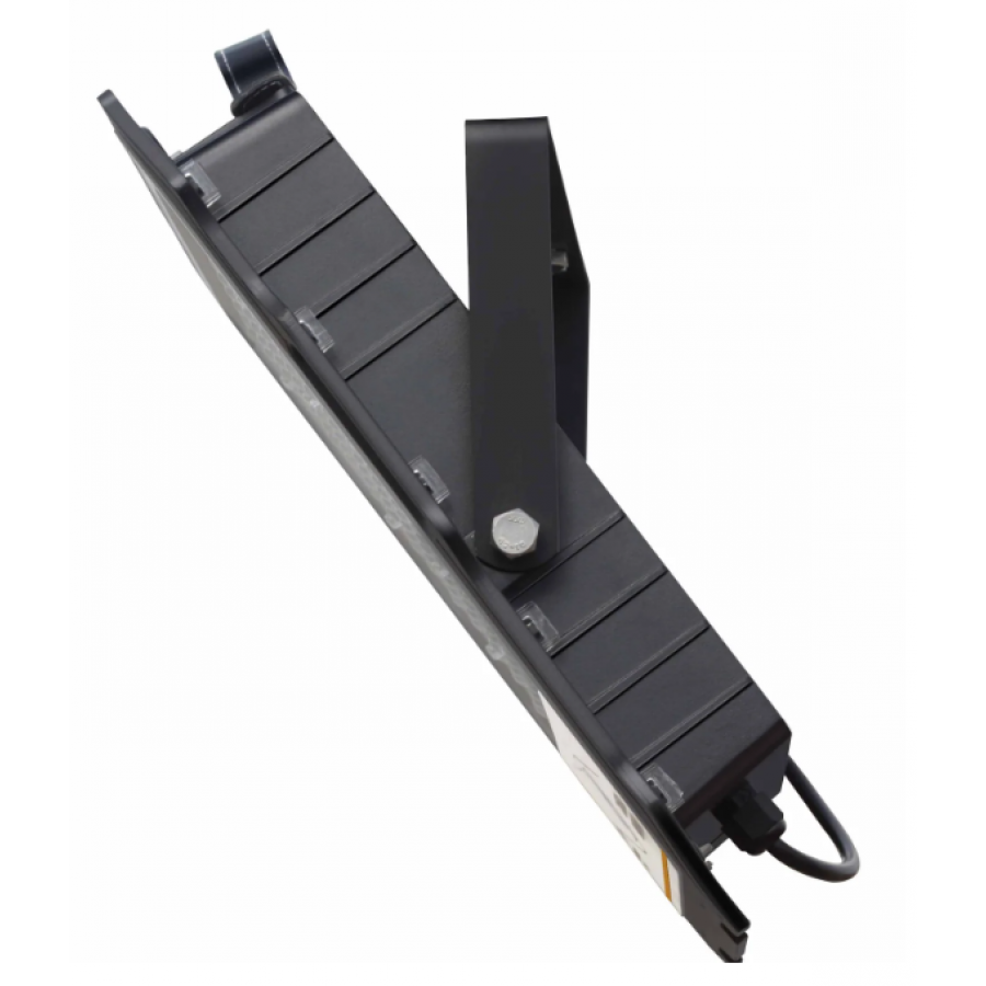 Proiector LED KlaussTech cu Panou Solar, Senzor de miscare, 100 W, 82 LED-uri, Lumina alba, Telecomanda, 6000 mAH, 530 lm, Negru