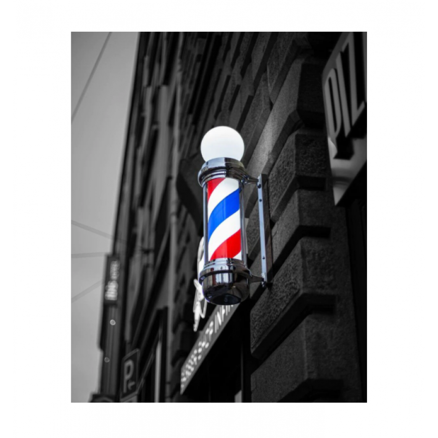 Iluminator Barber Shop, KlaussTech, Iluminare LED, Functie rotire, Design modern, Montare usoara, Argintiu
