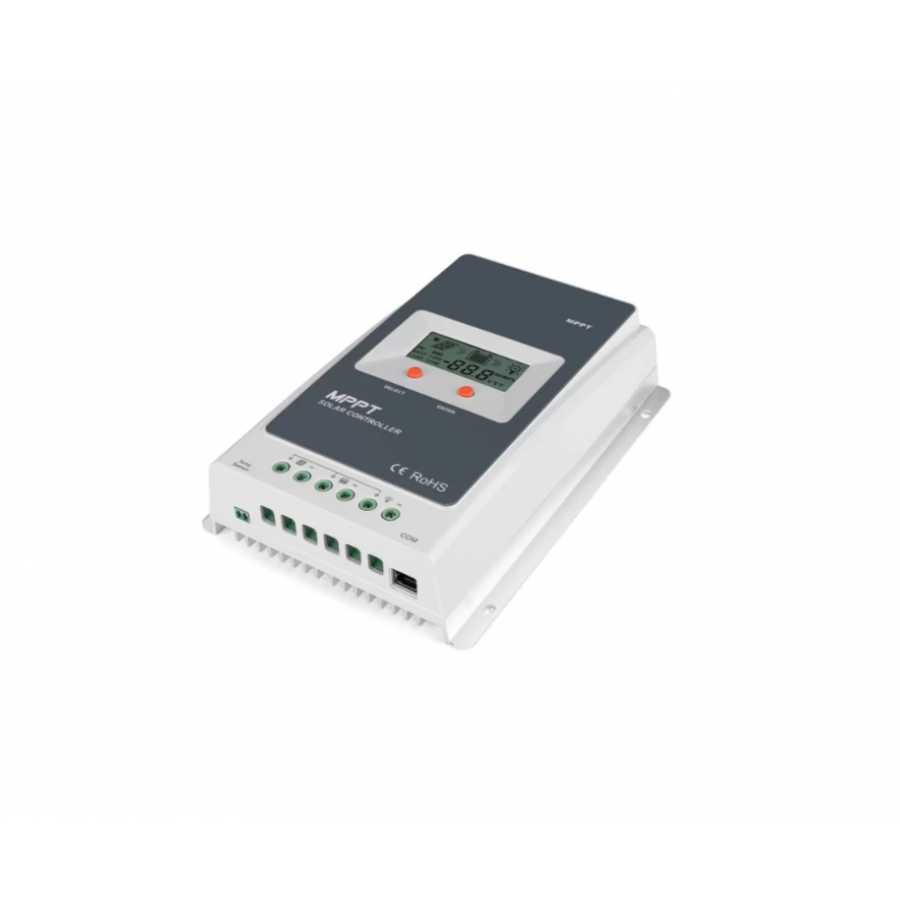 MPPT Regulator Solar de 40A, Dimensiuni 252x180x63mm, 1040 W max, Protectie IP30, Alb