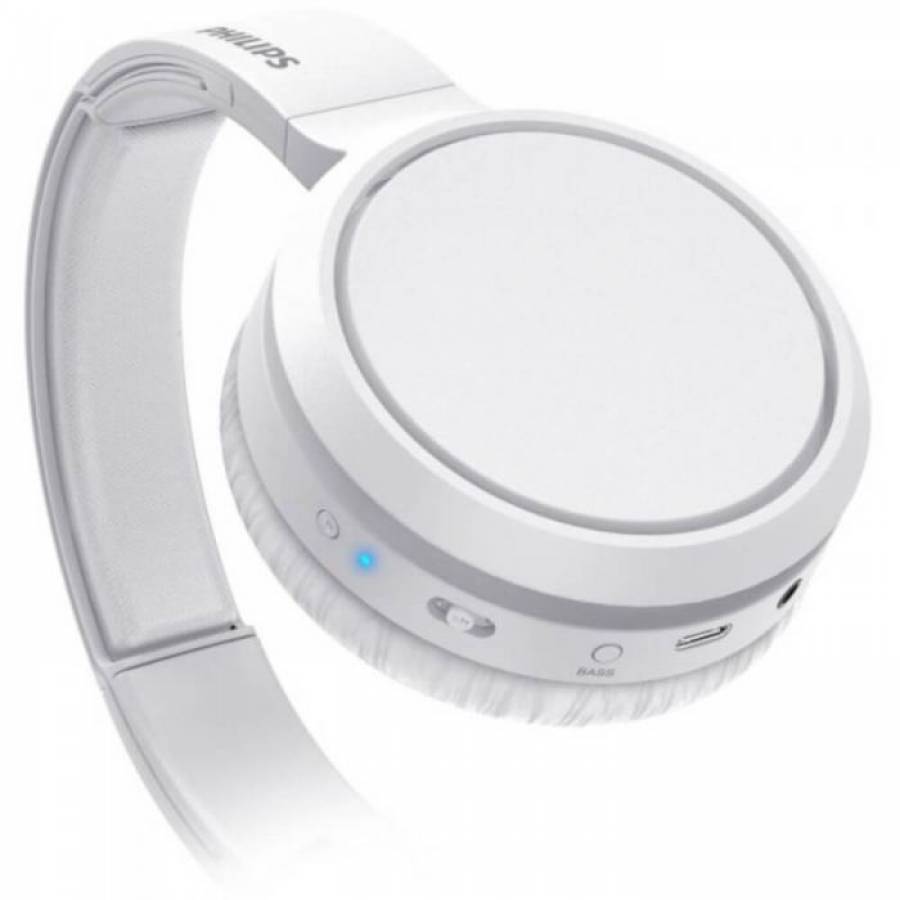 Casti Wireless Audio Over Ear cu Banda reglabila, Bluetooth, Bass Boost, Design pliaibl, 32 ohm, Functionare 29 h, Alb
