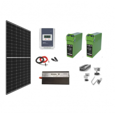 Sistem Complet Off-Grid 740W pe 24V, Invertor Sinus Pur 3000W, Panou solar 380W, Cablu solar inclus