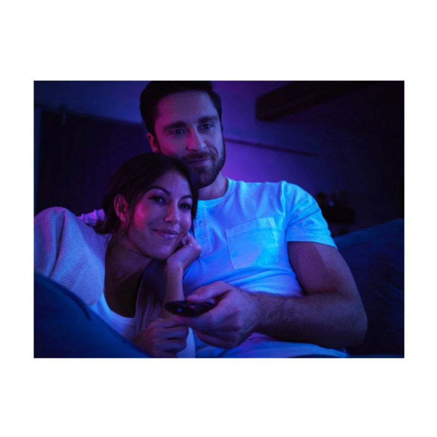 Sync Box pentru sincronizarea luminilor, HUE HDMI, Wi-Fi, 4 x Porturi, 4K 60Hz HDR10+ si Dolby Vision, Asistenti vocali Amazon/Alexa si Google Assistant, Negru