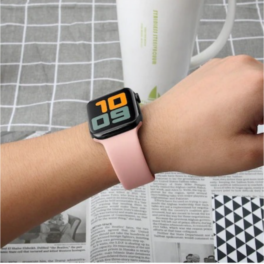 Smartwatch KlaussTech IP67, Bluetooth, Control muzica, Vibratii, Setare Memento, Avertisment pierdere, Control camera, Roz