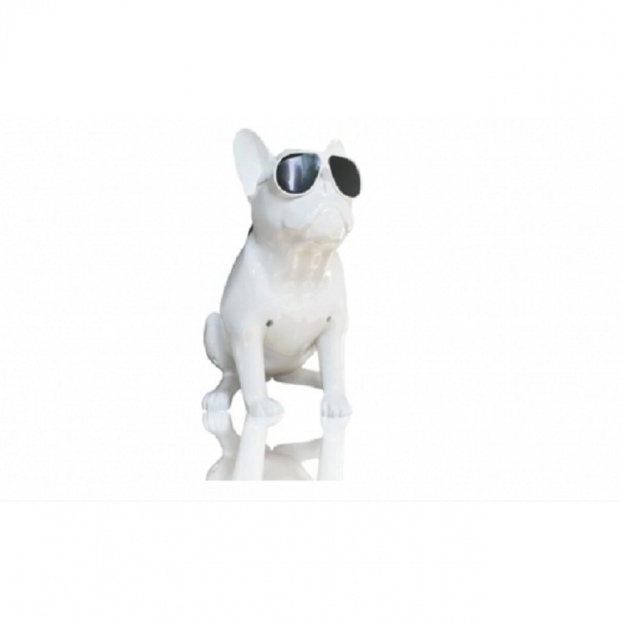 Boxa Bulldog Klausstech,  Bluetooth, Card, Radio, Design Modern, Bass, Lumini Led, Amplificator, Alb