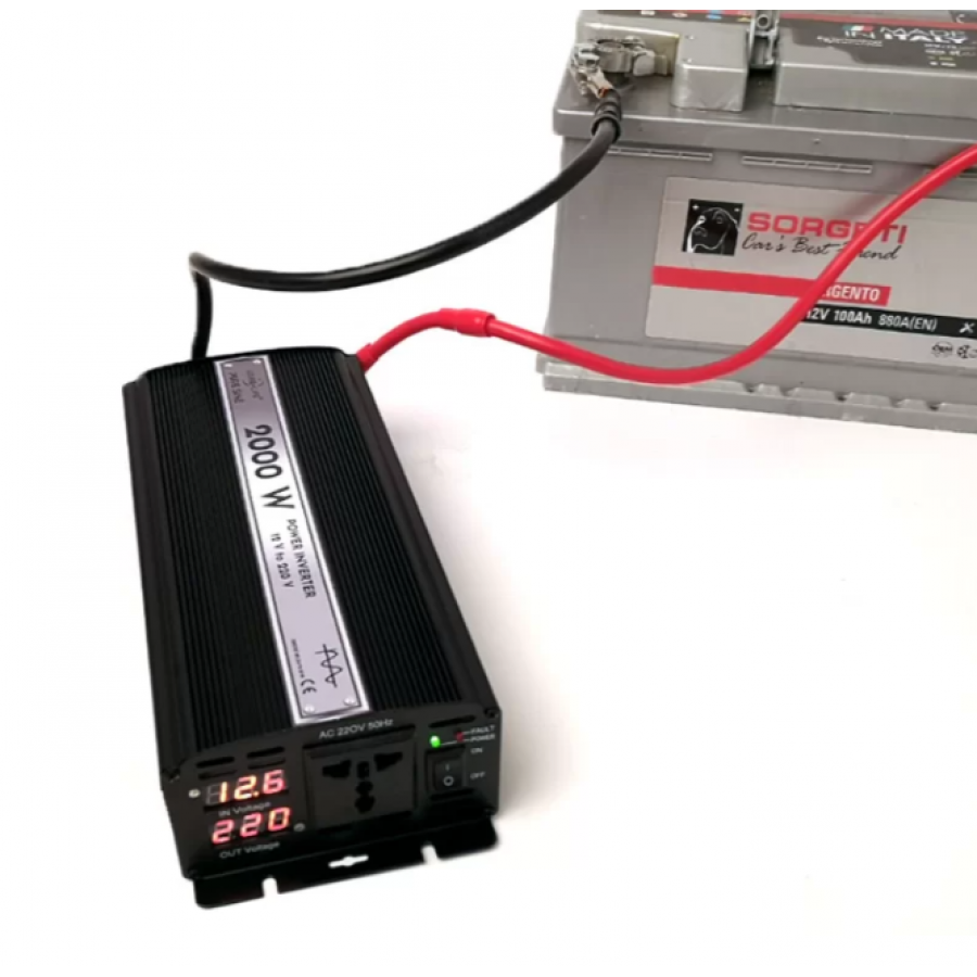 Sistem Panouri Fotovoltaice pentru rulota sau cabana, 360 W pe 12V, Invertor de 2000W, 2 x Panouri 180W, Controler MPPT inclus