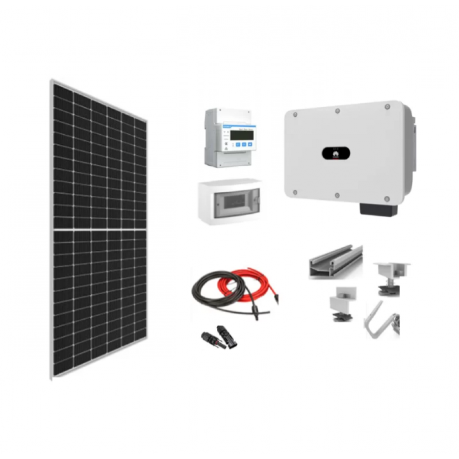 Sistem Fotovoltaic Trifazat Complet On-Grid 36 kW, 80 x Panou solar 445/450 W, 1 x Invertor solar, 1 x Smart Dongle, 1 x Smart meter monofazat, Cablu solar negru/rosu