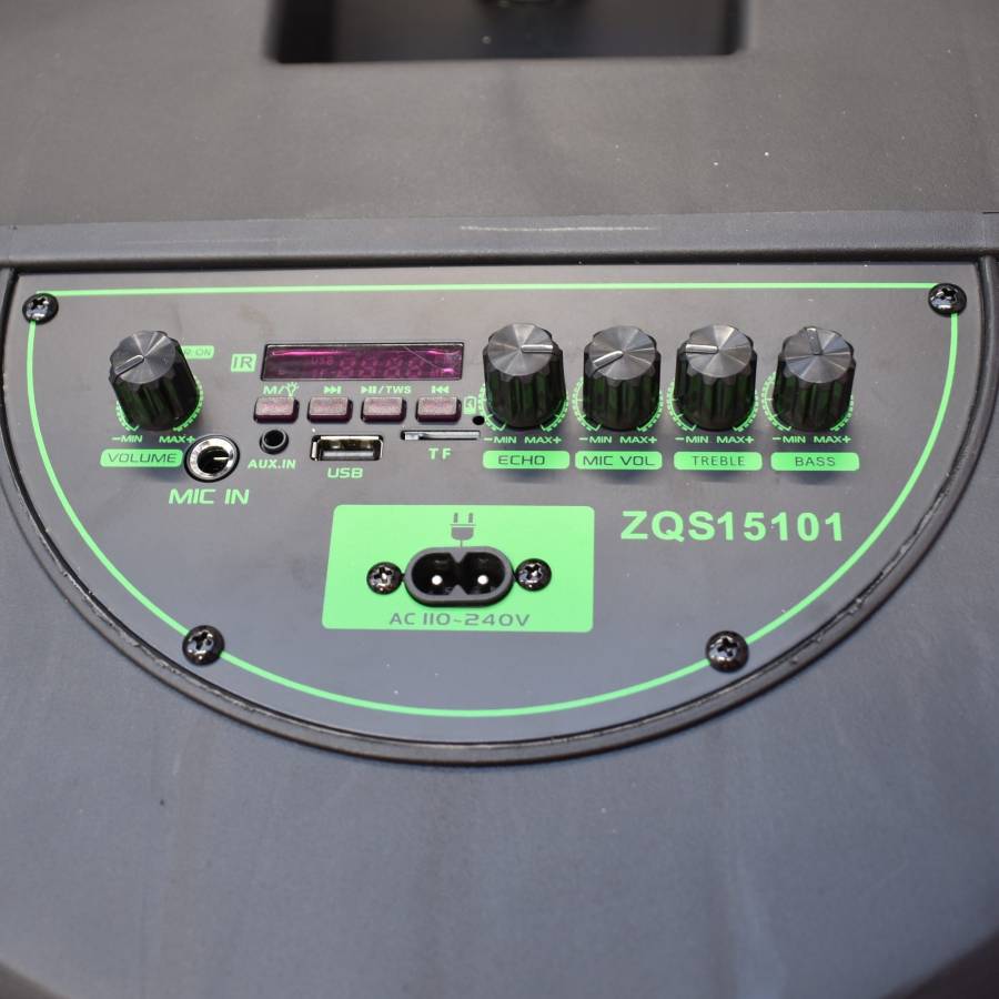 Boxa Audio Portabila KlaussTech, 40 W, 15, Bluetooth, AUX, Microfon, TWS, USB, Card SD, Telecomanda, 5400 mAH, Negru