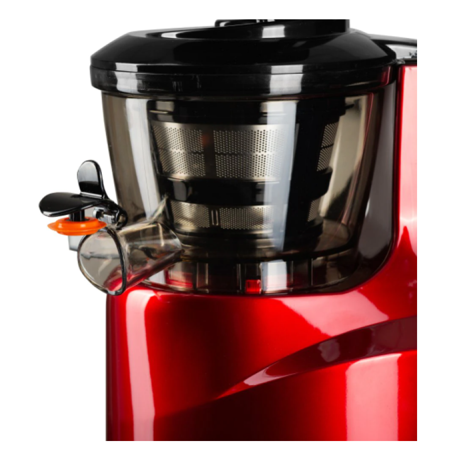 Storcator de fructe prin presare la rece, 150 W, 70 dB, Filtru cu sita dubla, Accesorii incluse, 50 - 60 Hz, Rosu
