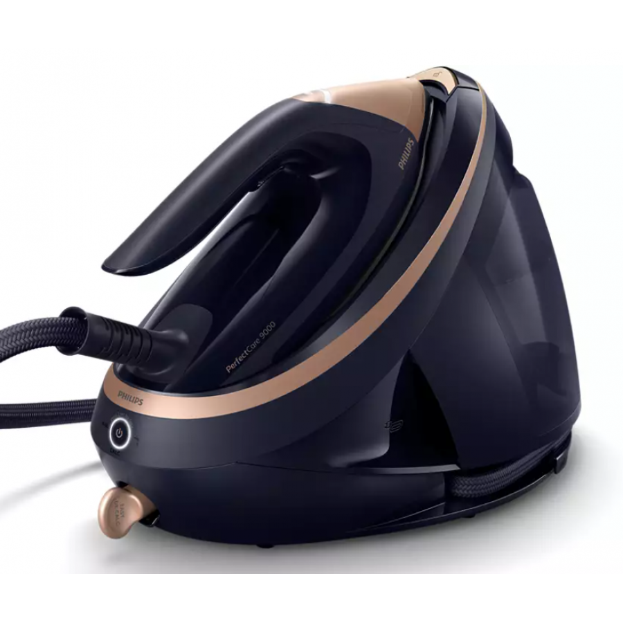 Statie Philips de calcat cu Jet de Abur 750 g/min,  3100 W, ActiveSense, Talpa SteamGlide Elite, 1.8 L, Negru