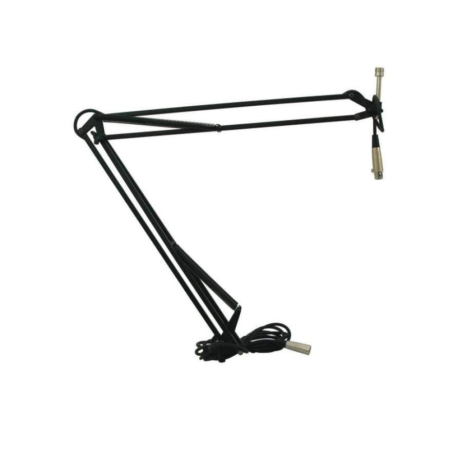 Stativ KlaussTech de microfon, Ajustabil 43-105 cm, Mecanism de prindere, Usor de montat, Negru