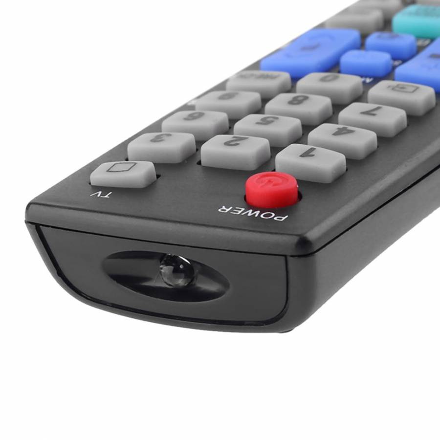 Telecomanda universala pentru TV, Functionare cu 2 x Baterii AAA, Material ABS, Culoare Negru