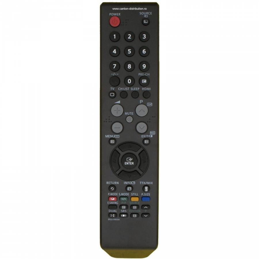 Telecomanda Universala pentru LCD Samsung, 2 x AAA, Operare 10 m, Compacta, Negru