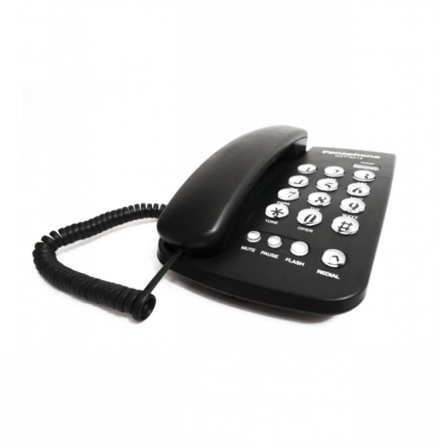 Telefon fix cu fir, Functie Ringer, Iluminare LED, Redial, Flash, Tone si Pulse, Ergonomic, Culoare Negru