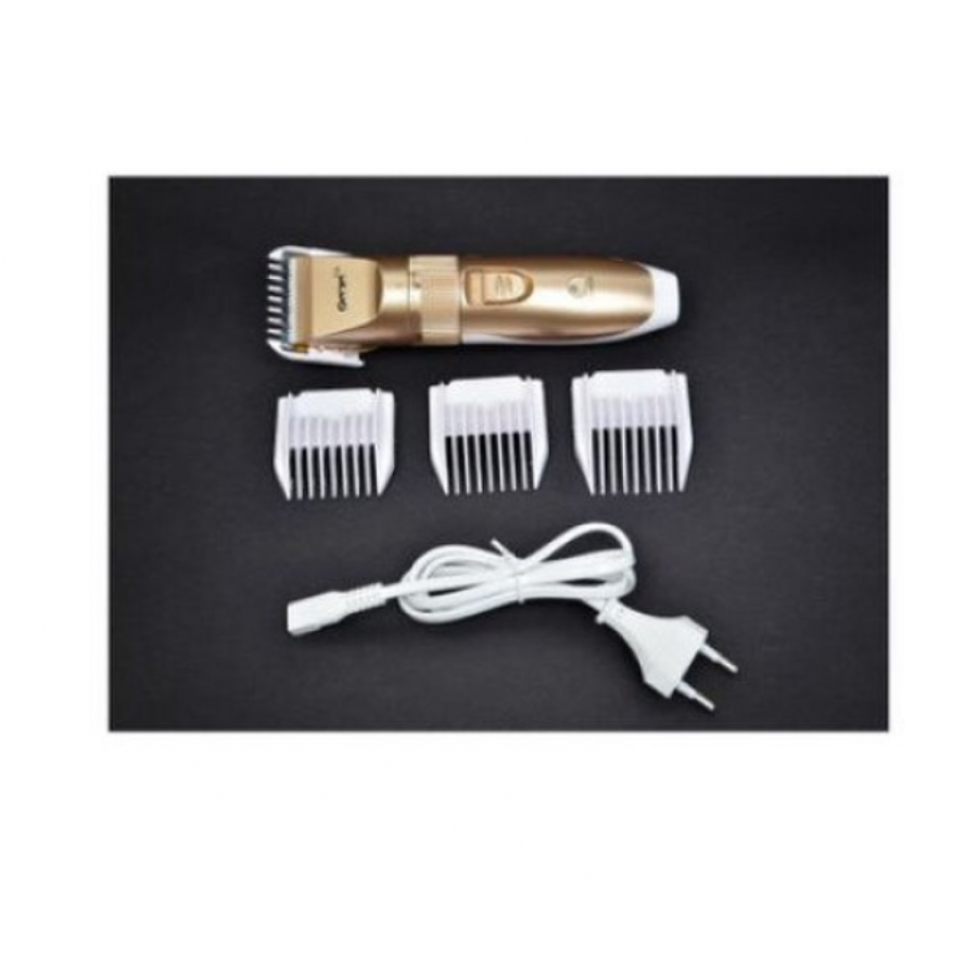 Aparat de Tuns profesional, 0.8 - 1.1 - 1.4 - 2.0 mm, 12 W, 4  Distantiere, Alimentare 220 V, Accesorii incluse, Auriu