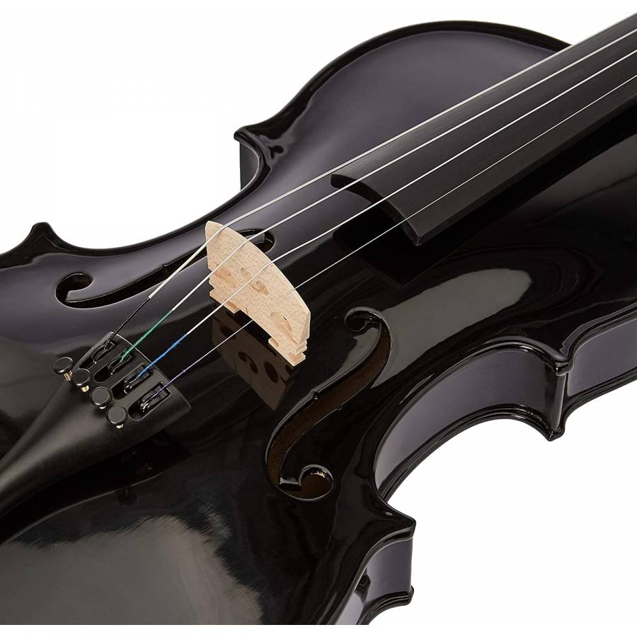 Vioara mare KlaussTech clasica din lemn, 4/4, Curatare usoara, Forma ergonomica, Rezistenta, Culoare Negru