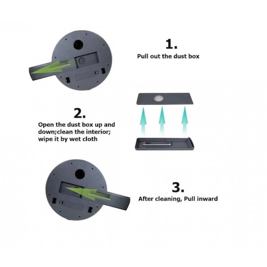 Robot aspirator smart KlaussTech 3 in 1, Ximeijie, Negru