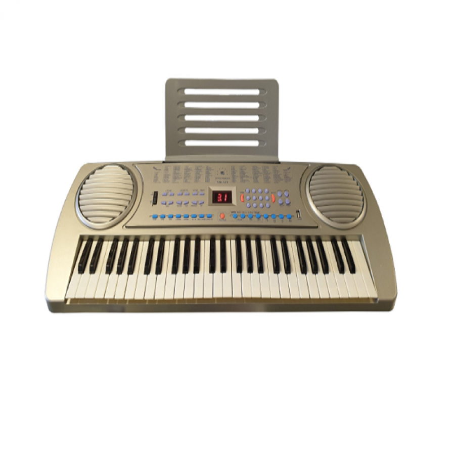 Orga Electronica, 54 De Clape, Display Lcd, 100 Timbre, 100 Ritmuri, 8 Demo, Diverse Functii, Ergonomica, Microfon, Accesorii Incluse,gri/alb