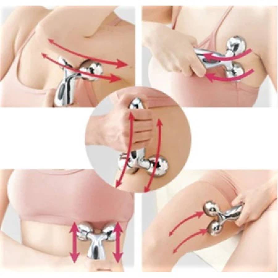 Aparat Pentru Masaj Facial Si Corporal, Antirid-Lifting,  Role-3d, Argintiu