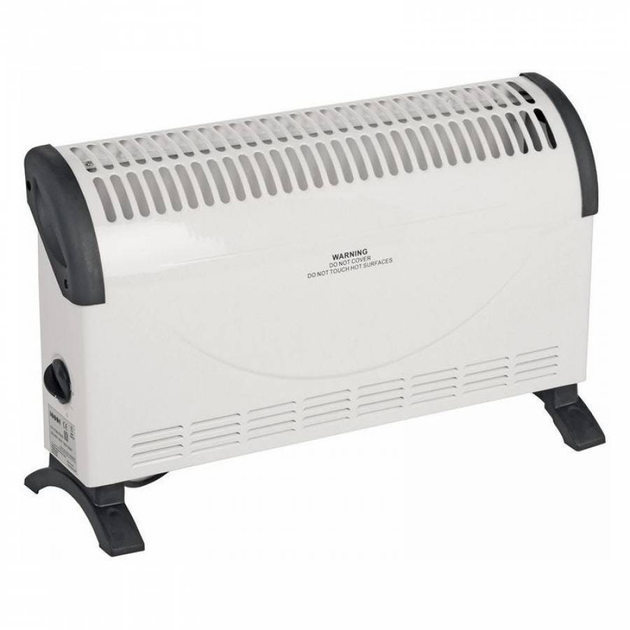 Convector Electric Cu Turbo, 2000w, Material Otel, 3 Trepte Putere, Dimensiuni 56.5 X 38 X 17 Cm, Alb