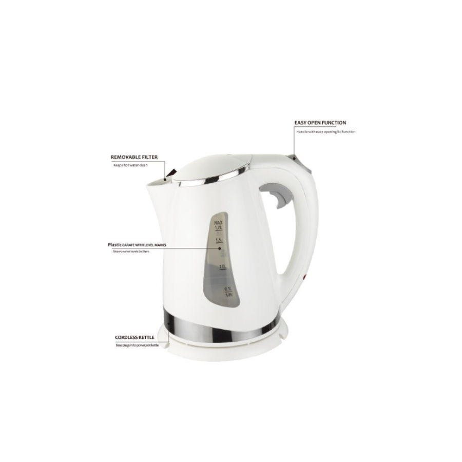 Cana de fierbator 1.70L alba