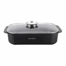 Tava cuptor, roaster, 34 cm, 6.5l, interior marmura, teflon