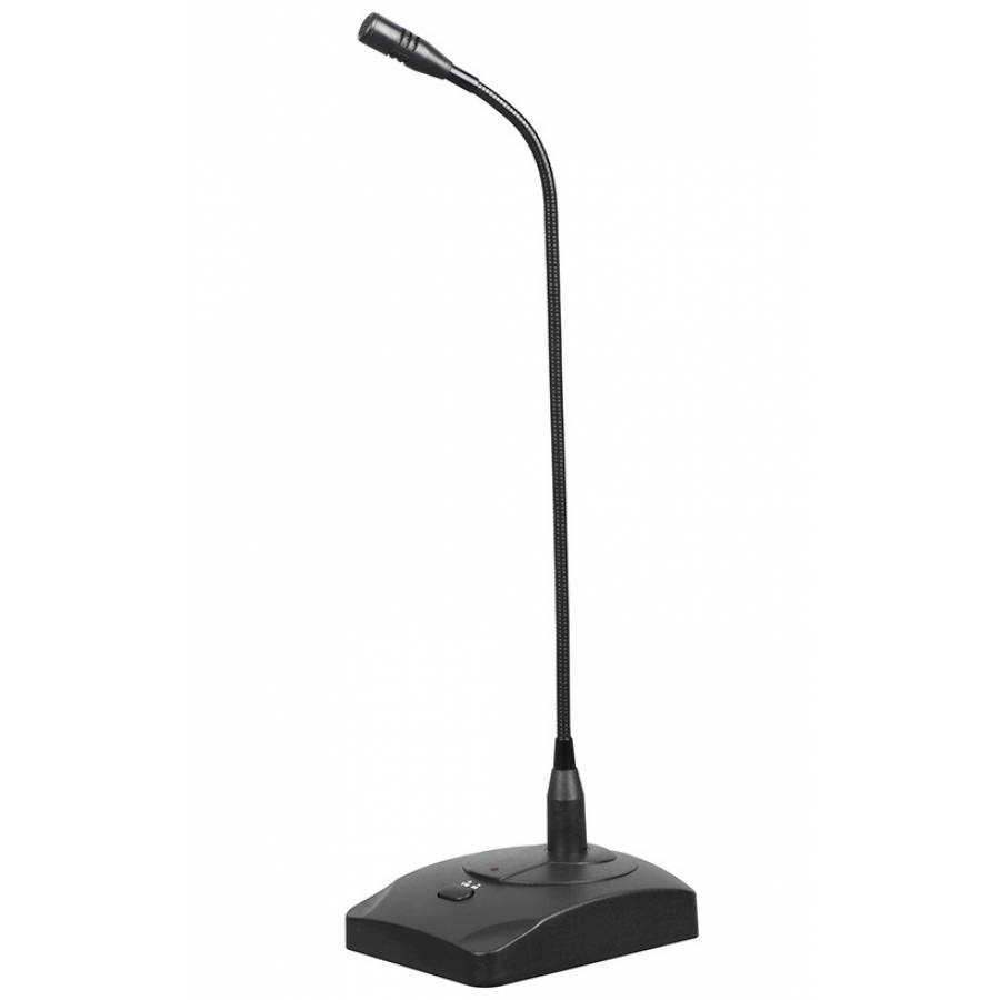 Microfon de conferinta cu gat flexibil, cu fir negru