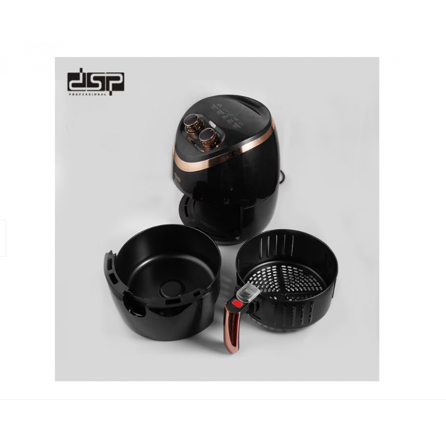 Friteuza aer cald, electrica 1500 W neagra