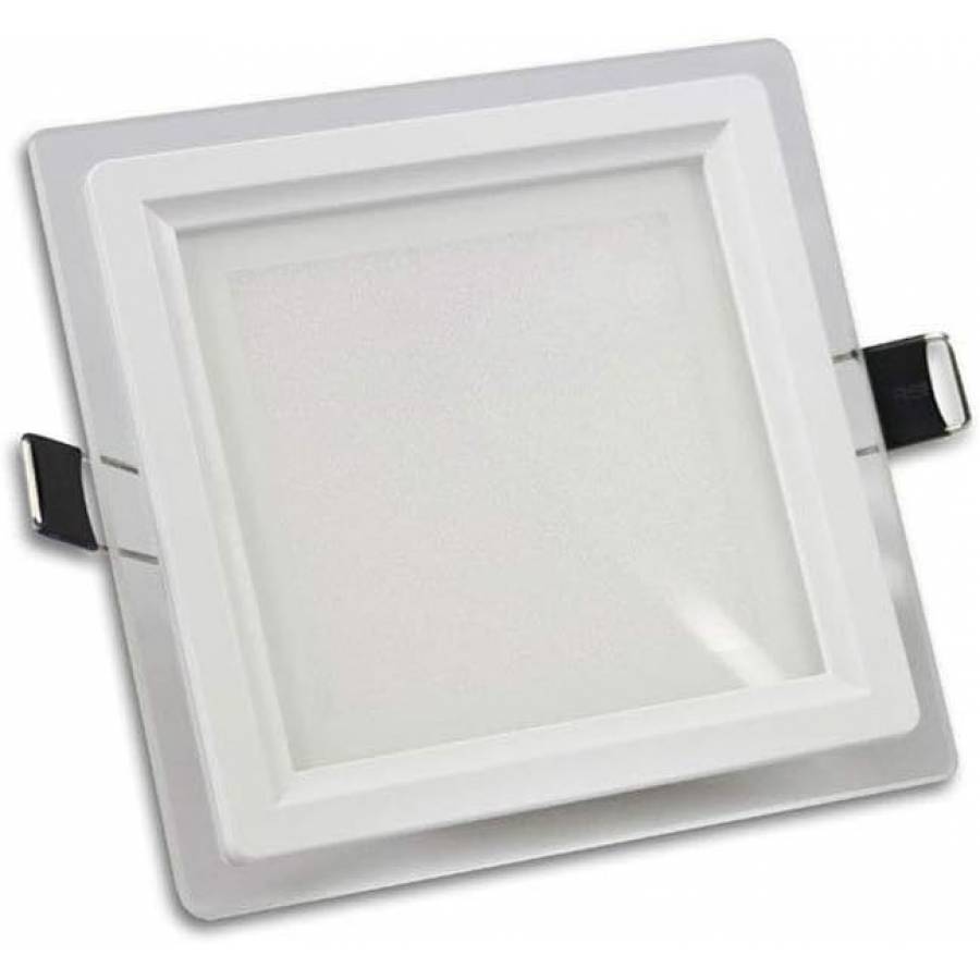 Panou cu LED-uri,  KlaussTech, 25W, margine pătrată subțire de sticlă