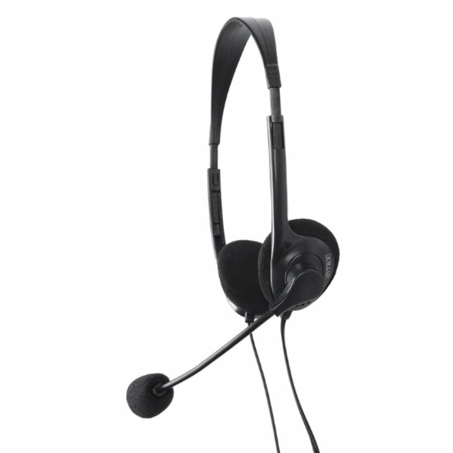 Casti stereo cu microfon standard, negru