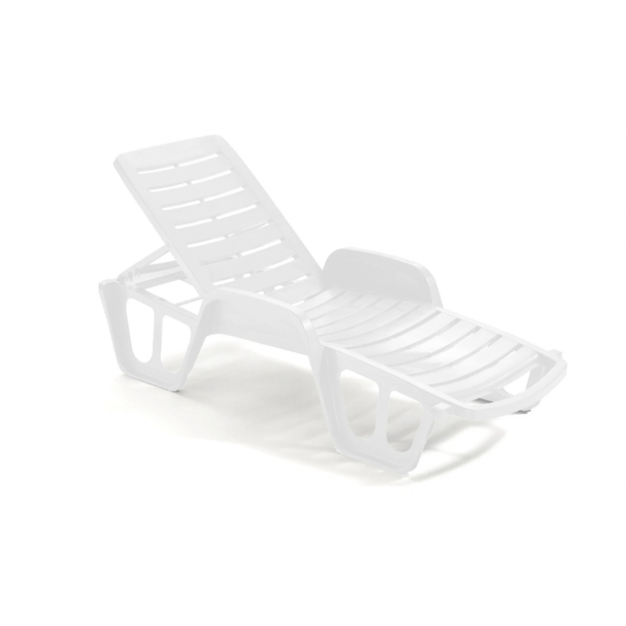 Set De 2 Sezlonguri Cu Masa Patrata Klausstech, Material Din Plastic, Masa Fixa, Functie Reglare Pozitie Sezlong, Rezistenta La Uv, Rezistente La Apa, Culoare Alb