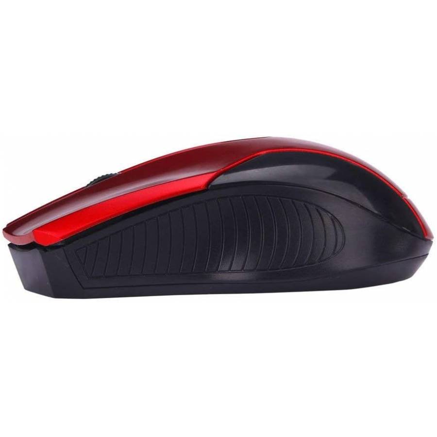 Mouse optic profesional cu fir USB si rotita,1200 DPI,  negru-rosu