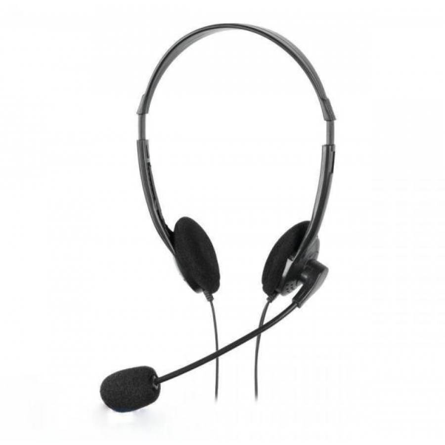 Casti stereo cu microfon standard, negru