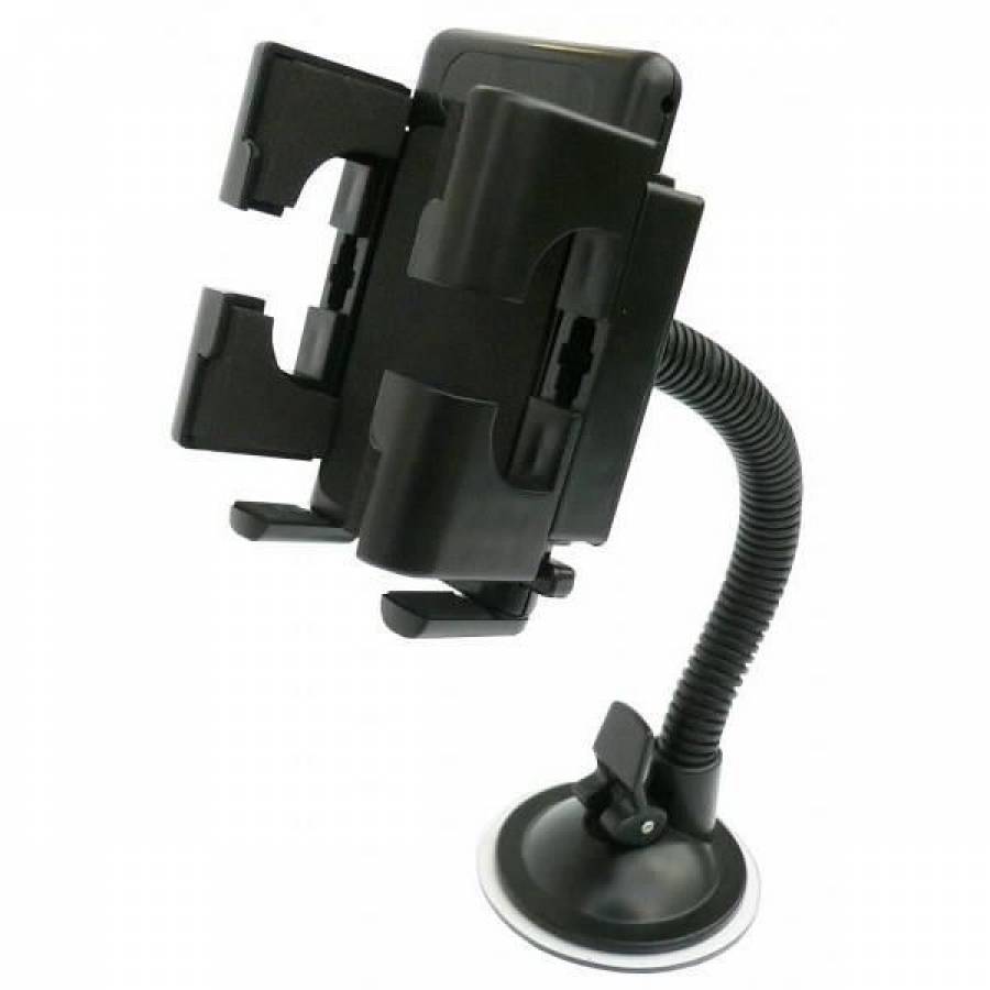 Suport de telefon universal cu ventuza, rotatie 360, negru