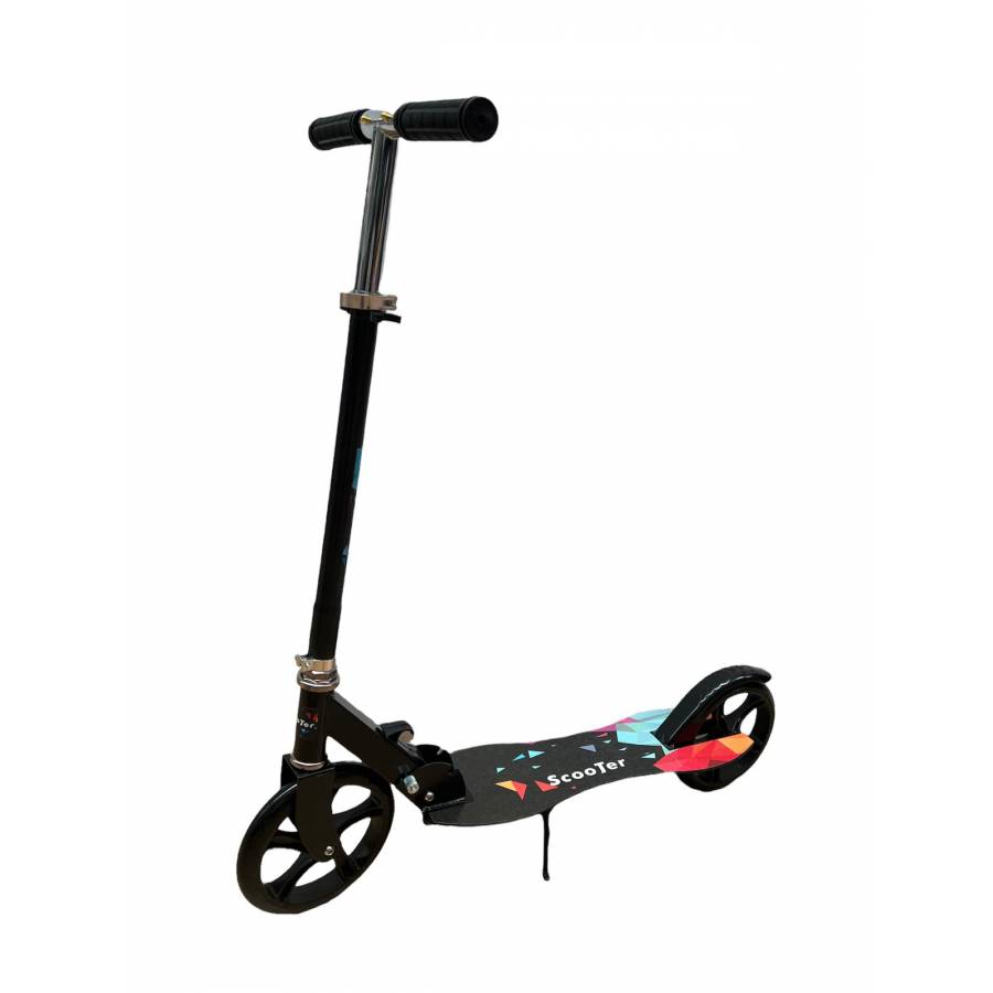 Trotineta pentru Copii, KlaussTech, 2 Roti, Cadru Metalic, Inaltime Reglabila, Negru