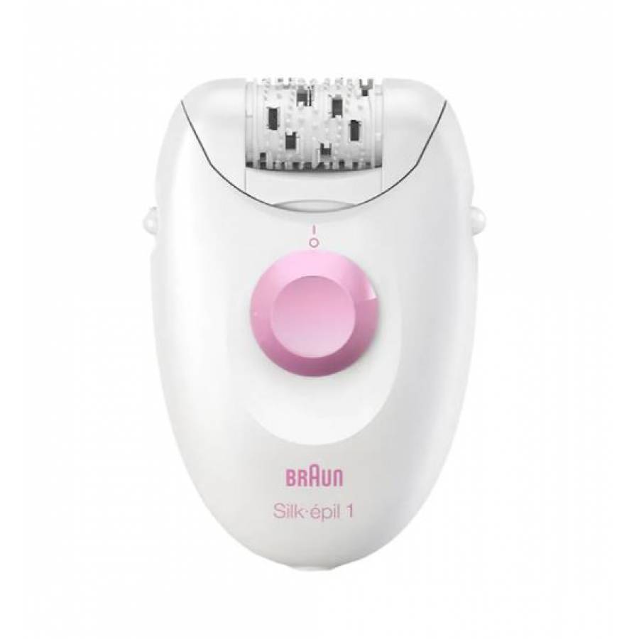 Epilator BRAUN EverSoft, 20 pensete, 1 viteza, 1 accesoriu, retea, alb-roz