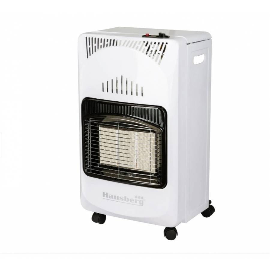 Pachet Soba Pe Gaz Gpl (butelie) Hausberg Hb-1010ab, Aprindere Piezo-electrica, 4.2kw, Alb, Ceas Butelie, 1m Furtun Gaz Mn2015 Si 2 Coliere Furtun