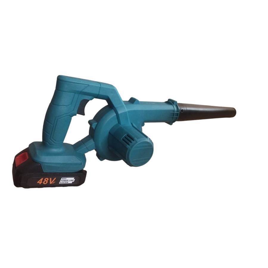 Aspirator/suflanta pentru frunze, fara fir, cu acumulator de 48V inclus, sac de colectare, Klausstech, verde