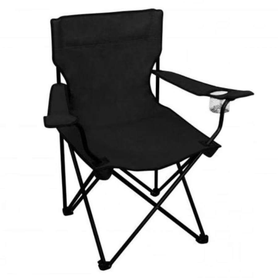 Scaun Pliabil Camping, Pescuit, Negru, 52 X 52 X 80 Cm