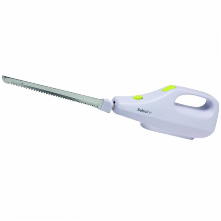 Cutit electric Selecline , lame din inox , culoare alb