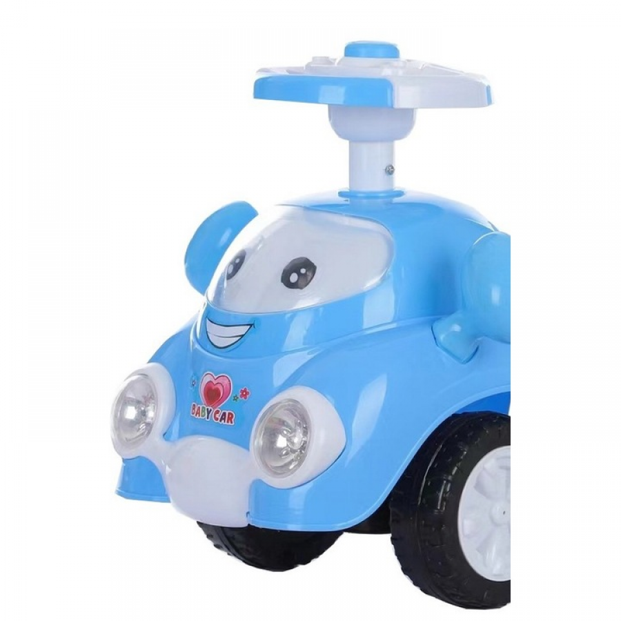 Masinuta cu functie de trotineta fara pedale albastra
