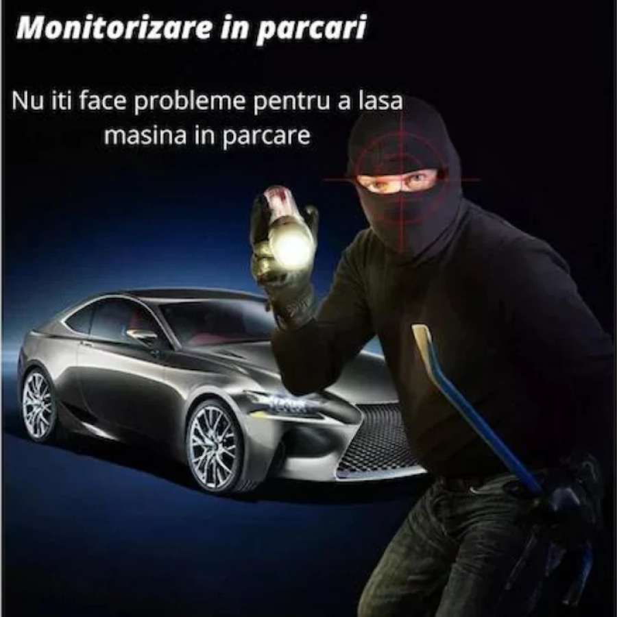 Set - Camera auto dubla Full HD Klausstech cu Ecran LCD, Rezolutie de 1080p.