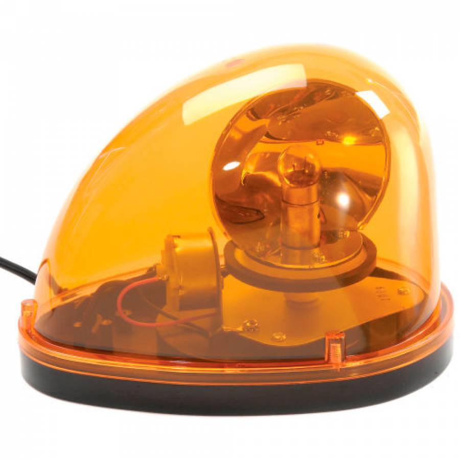 Girofar auto tip lacrima galben 12V cu magnet