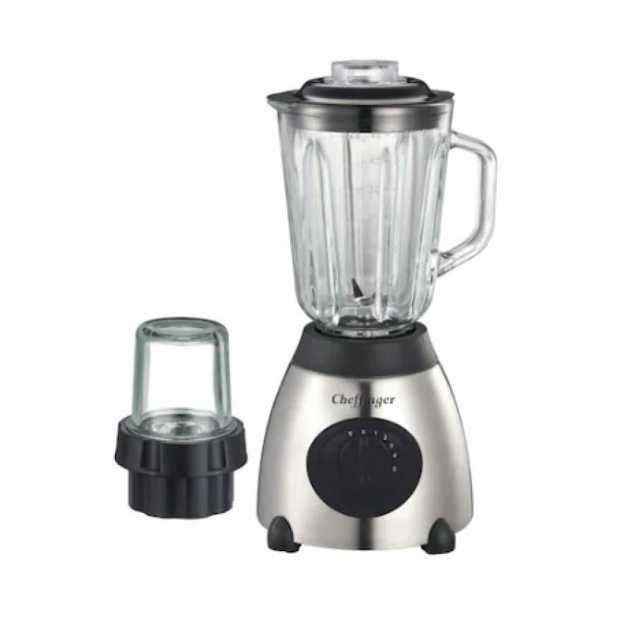 Blender cu rasnita, 1000 W, 1.5 l, carcasa inox, bol sticla