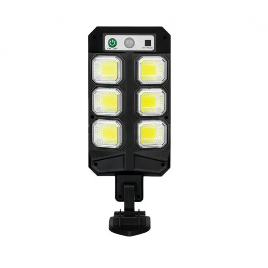 Lampa solara , 5V, 3 moduri iluminare, Senzor miscare, Telecomanda, Negru