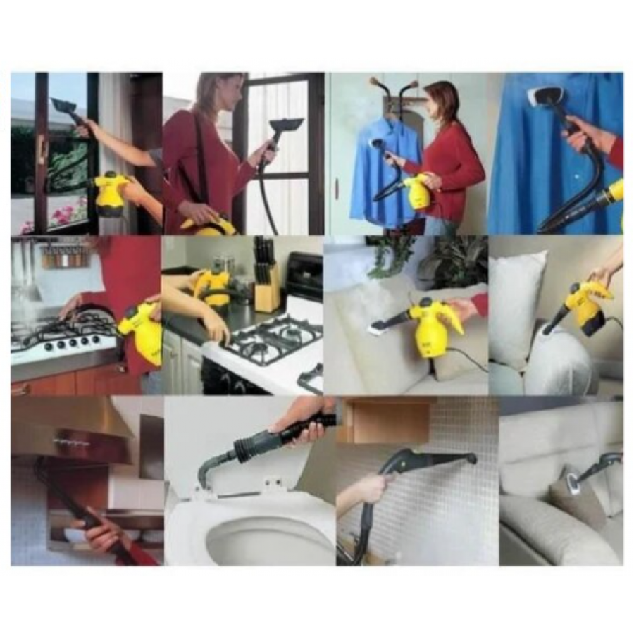 Aparat de curatat cu aburi 1000W, 125°C, 250 ml, 5 m cablu, accesorii incluse