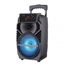 Boxa Portabila Tip Troller Cu Microfon Wi-fi , Bluetooth , Fm , Usb , Card Sd ,telecomanda