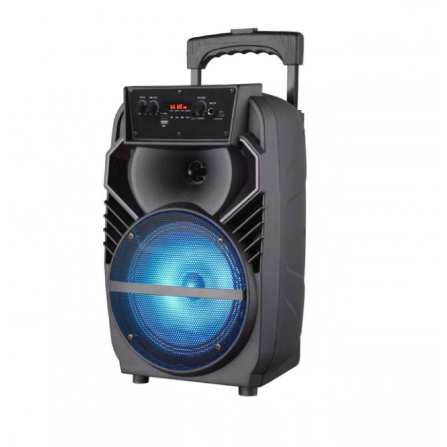 Boxa Portabila Tip Troller Cu Microfon Wi-fi , Bluetooth , Fm , Usb , Card Sd ,telecomanda